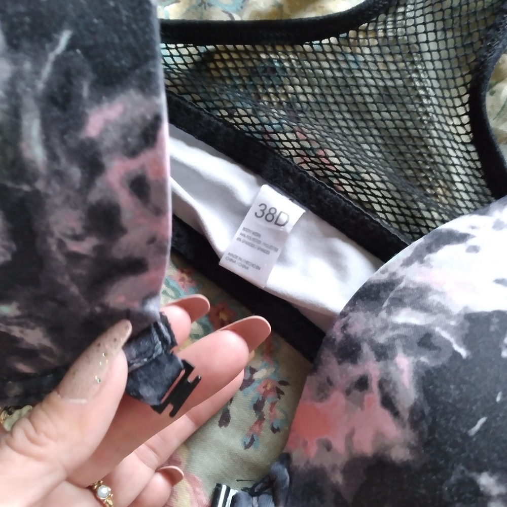 JUST BE Tie-dyed Racerback bra. - Picture 5 of 5
